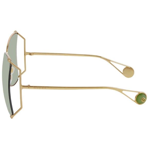 NEW Gucci Green and Gold Butterfly Women's Sunglasses - Picture 3 of 4